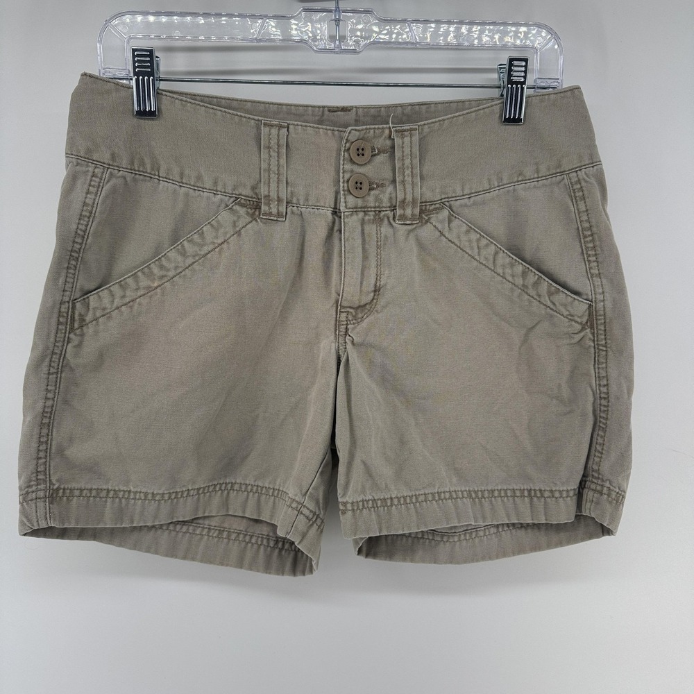 The North Face Chino Shorts Womens 6 Beige Twill Cotton Pockets Casual Summer